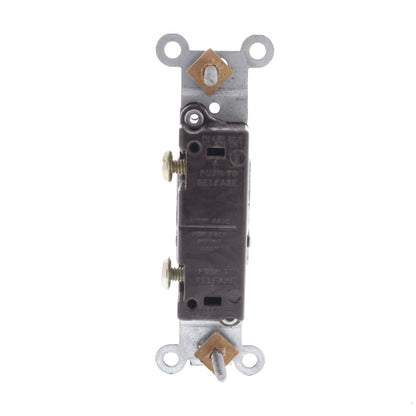 Leviton 1451 Brown Residential Single Pole Framed Toggle Light Switches 15A 2pcs