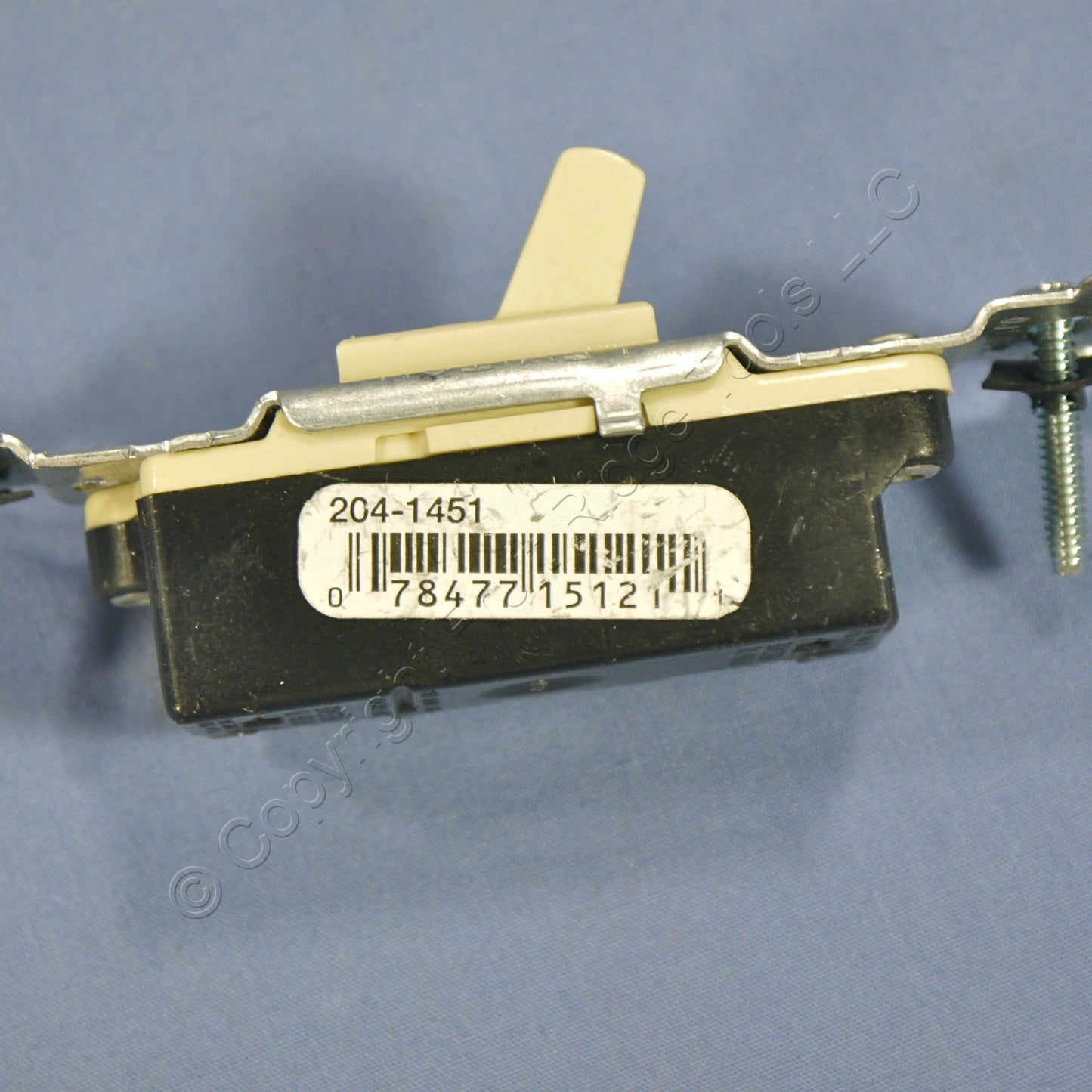 Leviton 1451-I Ivory Framed Toggle Light Switches Single Pole No-Ground 15A 2pcs