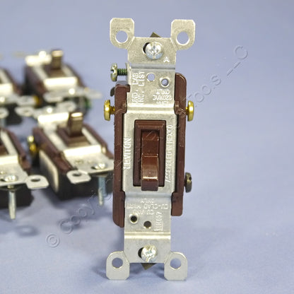 Leviton 1453-2 Brown 3-WAY Residential 15A 120V Toggle Wall Light 20-Pack