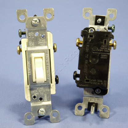 Leviton 1453-2A Almond Quickwire 3-Way 15A Toggle Wall Light Switches 120V 10pk