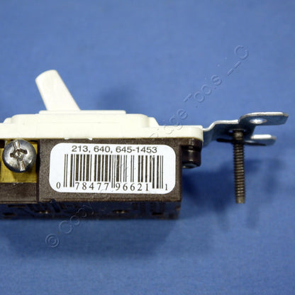 Leviton 1453-2A Almond 3-Way 15A Toggle Wall Light Switch Quickwire Bulk 120V