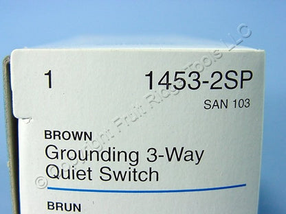 Leviton Brown 3-Way Toggle Wall Light Switch 15A 120V Residential 1453-2SP Boxed