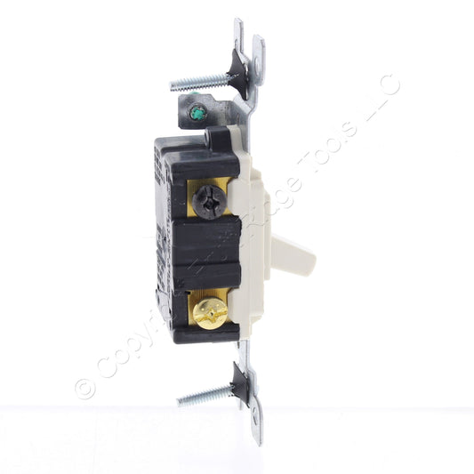 Leviton 1453-2TM Light Almond 3-Way Toggle Switches 15A 120V 6-Pack