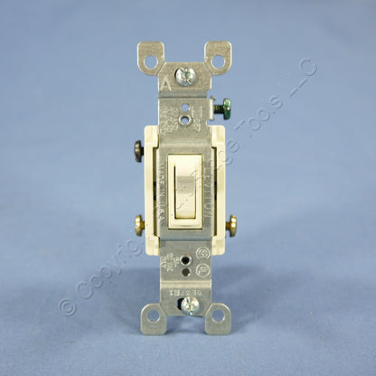 10 Leviton Almond 3-Way Toggle Wall Light Switches Quickwire 15A 120V 1453-R2A