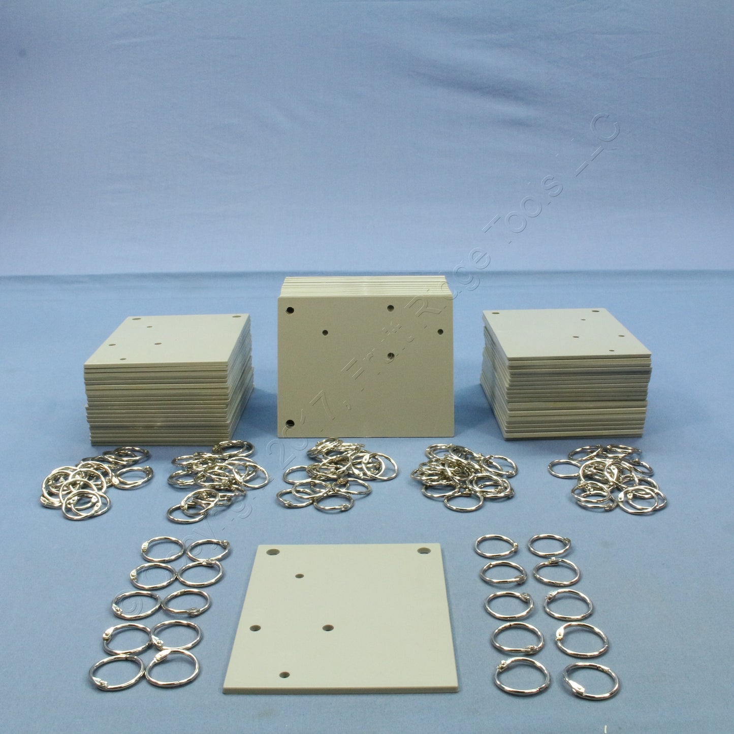 Leviton Custom Gray Tile Tag-A-Bin Organizing Kit with Clip-Rings 14850-TIL