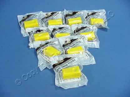 Leviton 15659-VY Yellow Straight Blade Plug Connector Industrial 6-15R 15A 10pcs