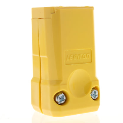 3 Leviton Python Industrial Straight Blade Connectors 6-15R 15A 250V 15659-VY