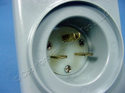 Leviton Nema 6-15P Flanged Inlet Plug Weather Resistant Cover 15A 250V 15678-CWP