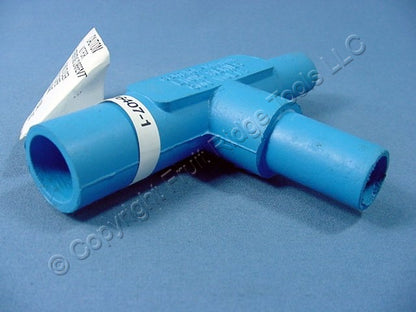 Leviton Blue Cam Plug Tapping T Connector ECT 15 Series Taper Nose 600V 15A22-B