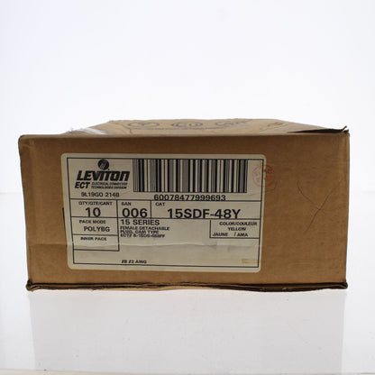 10 Leviton Yellow Cam Plug Insulating Sleeves Female ECT 15 Series 15SDF-48Y
