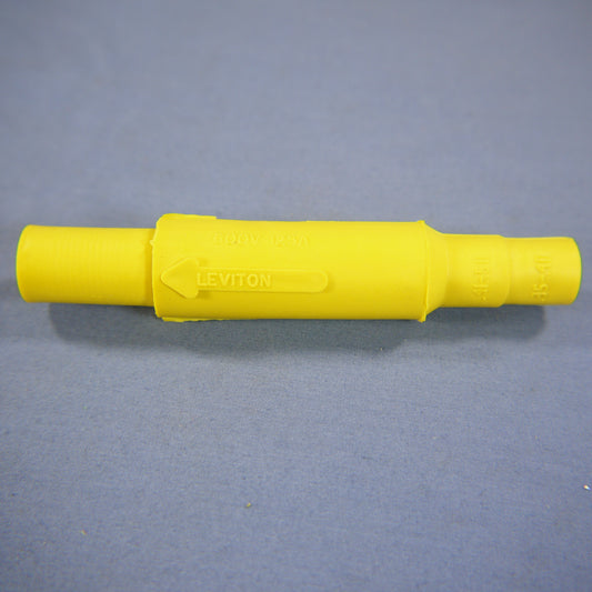 Leviton 15SDF-48Y Yellow Cam Plug Insulating Sleeve Female ECT 15 Series Bagged