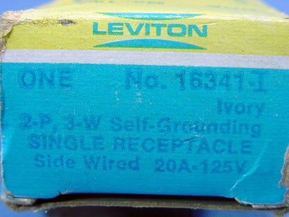 Leviton Ivory Decora Commercial Receptacle Outlet Nema 5-20R 20A 16341-I Boxed