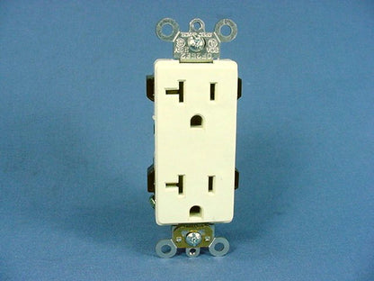 Leviton Almond Decora Commercial Receptacle Duplex Outlet 20A 16342-A