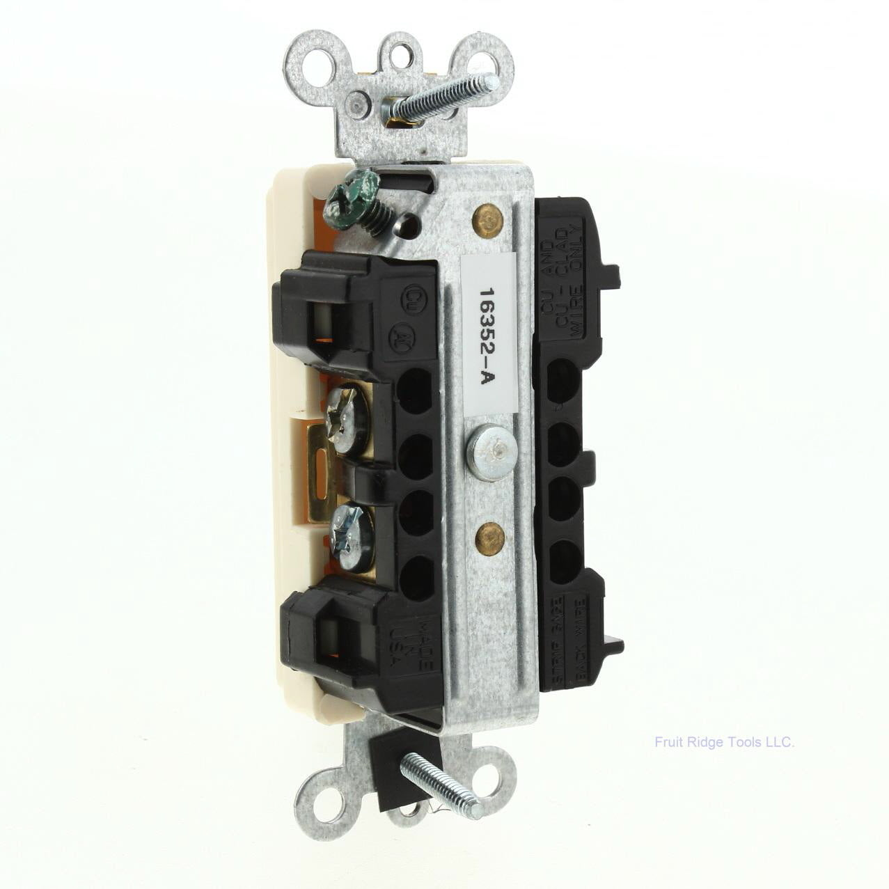 Leviton Scratched Almond Commercial Decora Receptacle Outlet 20A Bulk 16352-A