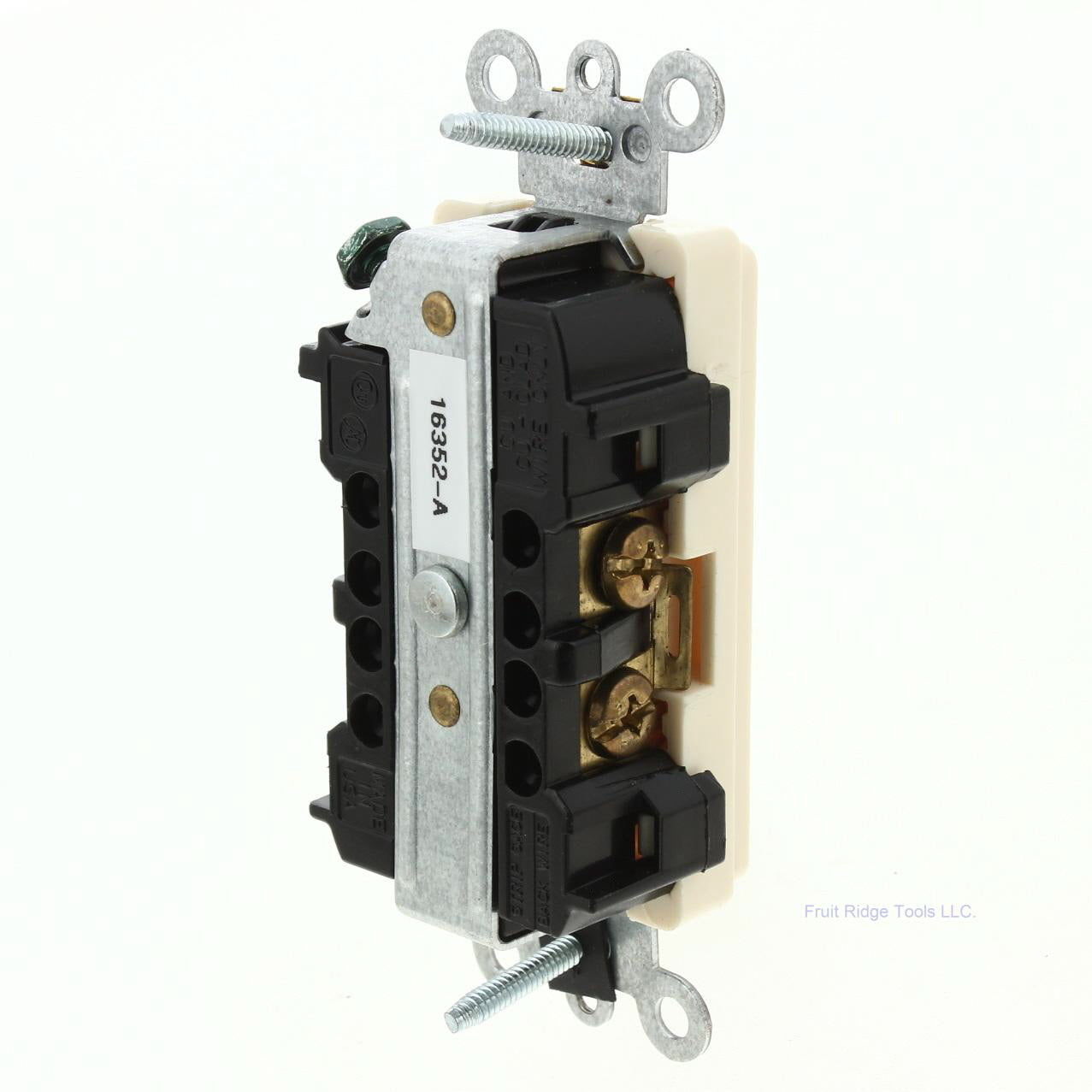 Leviton Scratched Almond Commercial Decora Receptacle Outlet 20A Bulk 16352-A