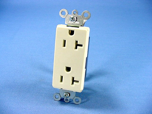 Leviton Almond Decora Receptacle Duplex Outlet Pigtail Wire Leads 20A 16352-LA