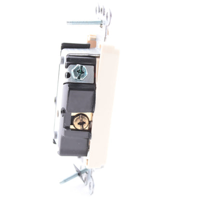 Leviton 16451-I Ivory 20A Decora Commercial Receptacle Single Outlet 6-20R 250V