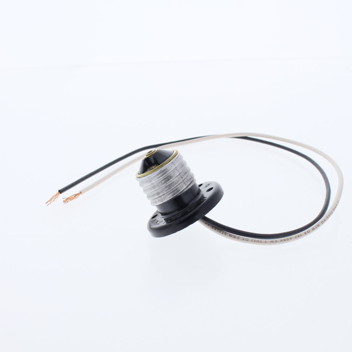Leviton Phenolic Flanged Adapter Male E26 Medium Base 18ga Wire Leads 660W #165