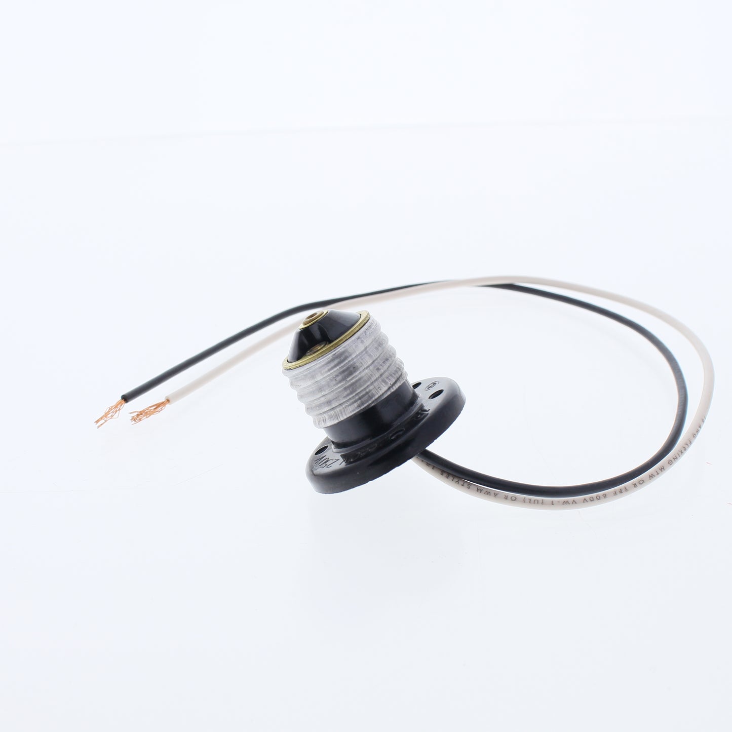 Leviton Phenolic Flanged Adapter Male E26 Medium Base 18ga Wire Leads 660W #165