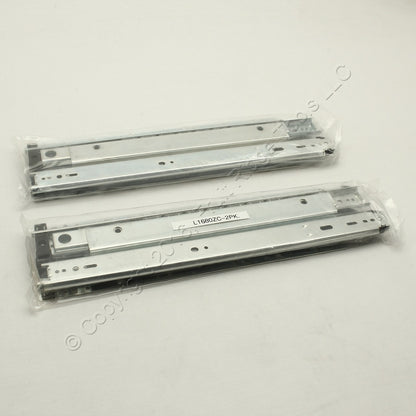2 Pair 16" Side Mount 150-lb Capacity Full Extension Standard Drawer Slides