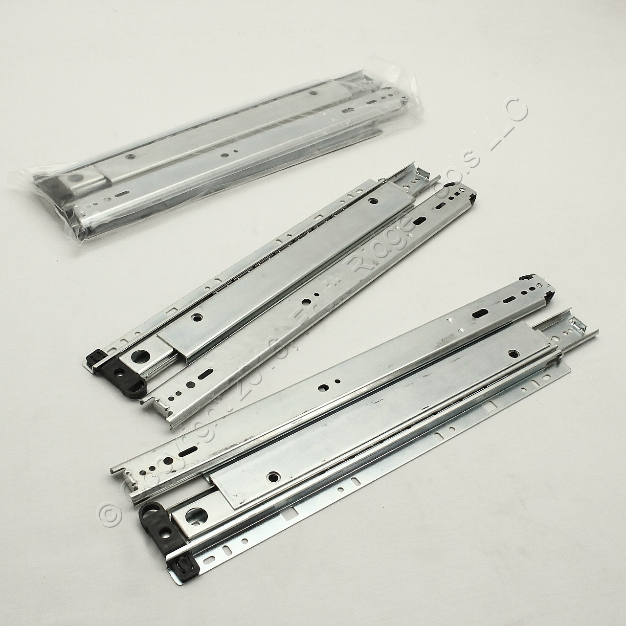 2 Pair 16" Side Mount 150-lb Capacity Full Extension Standard Drawer Slides