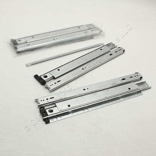 2 Pair 16" Side Mount 150-lb Capacity Full Extension Standard Drawer Slides