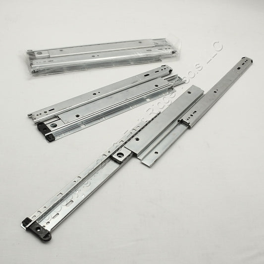 2 Pair 16" Side Mount 150-lb Capacity Full Extension Standard Drawer Slides
