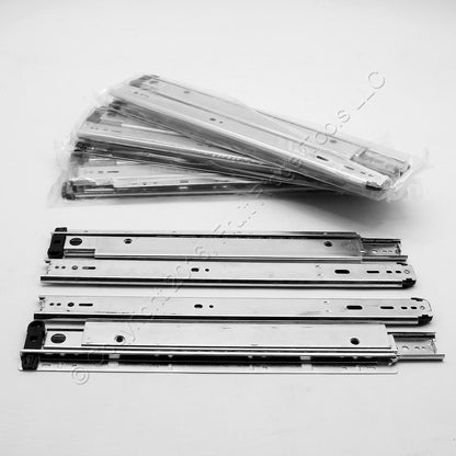 Glide Rite 1680ZC 16" Side Mount 150lb Full Extension Standard Drawer Slides 4-pair