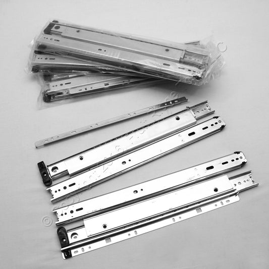 Glide Rite 1680ZC 16" Side Mount 150lb Full Extension Standard Drawer Slides 4-pair