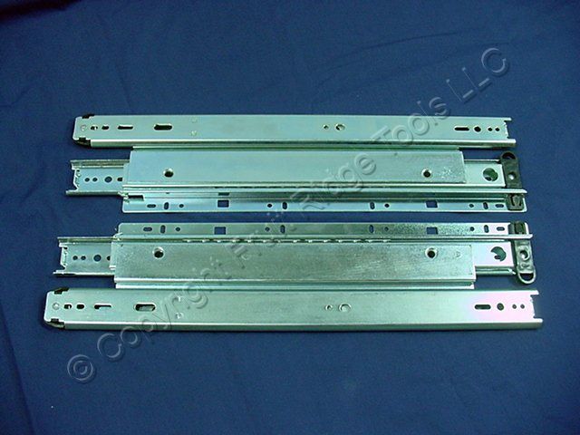 2 Pair 16" Side Mount 150-lb Capacity Full Extension Standard Drawer Slides