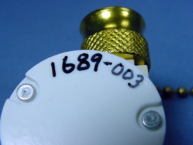 Leviton 1689 Canopy Pull Chain Rotary Appliance Switch 3-Speed 2-Circuit Brass