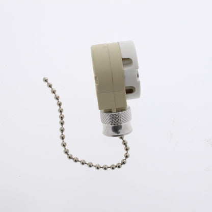 Leviton Nickel Pull Chain Rotary Appliance Switch 3-Sp 2-Circuit 1689 No Leads