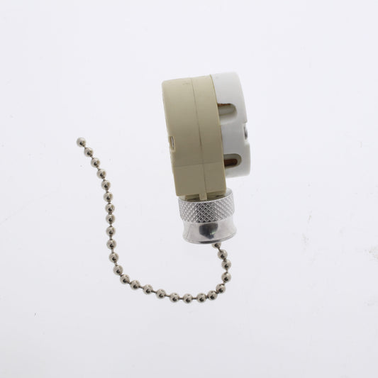 Leviton Nickel Pull Chain Rotary Appliance Switch 3-Sp 2-Circuit 1689 No Leads