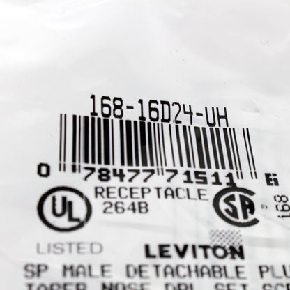 Leviton Brown ECT 16 Series Male Plug Double Set Screw 400A 16D24-UH