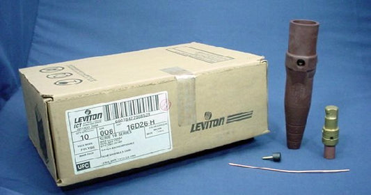 10 Leviton Brown 16 Series Male Detachable Cam Plugs Crimped 300A 600V 16D26-H