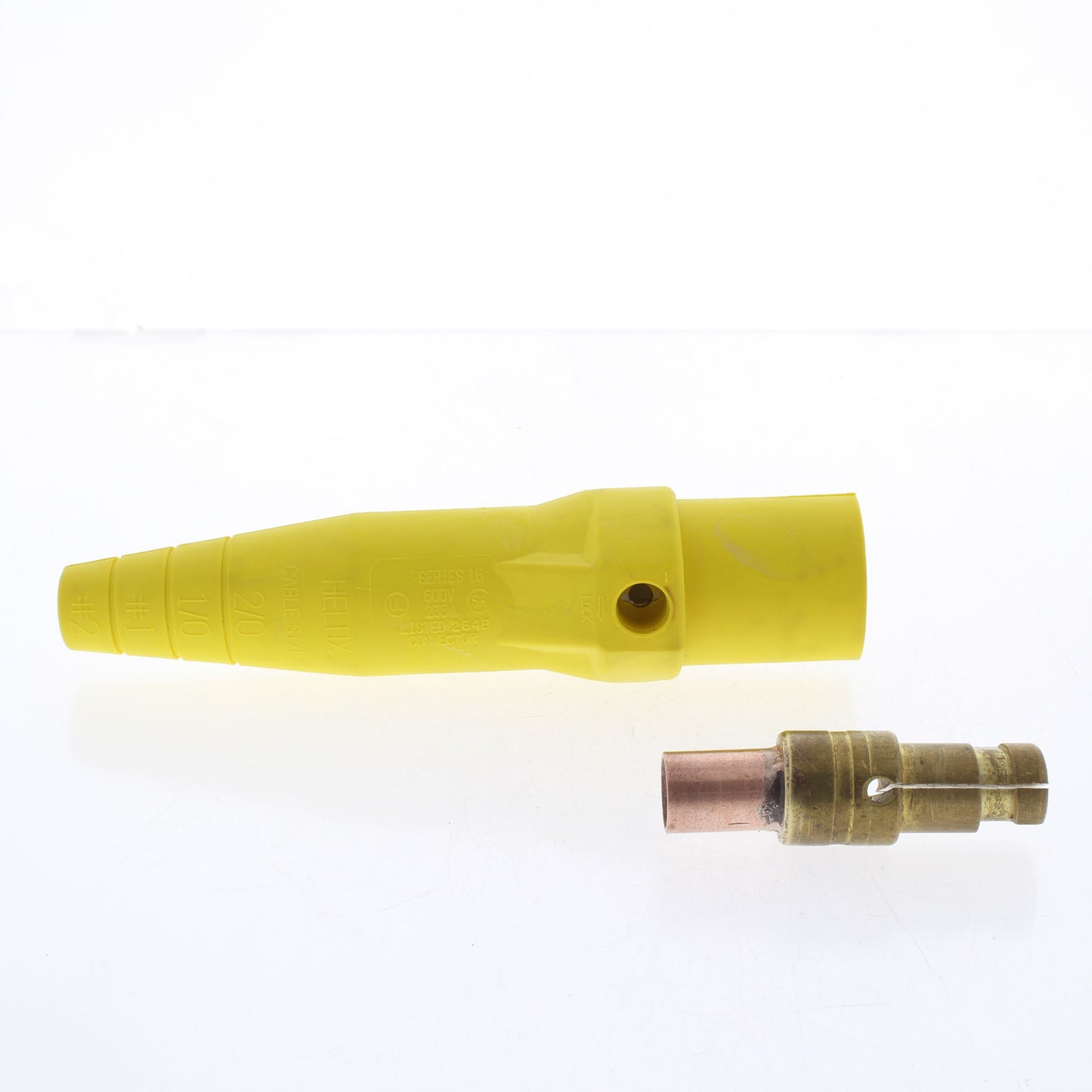 Leviton Yellow 16 Series Male Detachable Cam-Type Plug Crimped 300A 600V 16D26-Y