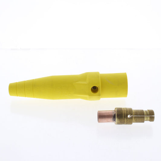 Leviton Yellow 16 Series Male Detachable Cam-Type Plug Crimped 300A 600V 16D26-Y