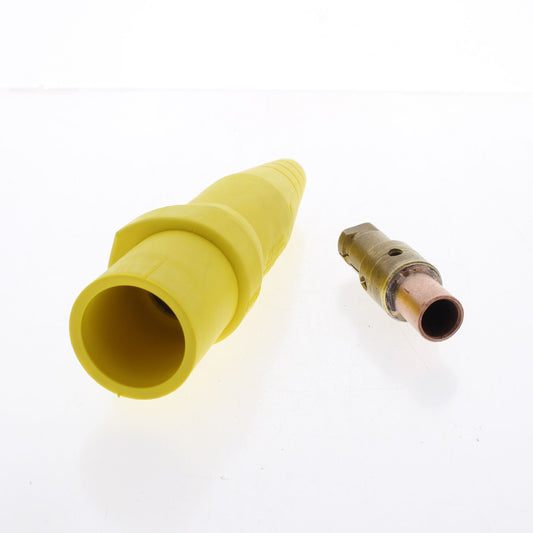 Leviton Yellow 16 Series Male Detachable Cam-Type Plug Crimped 300A 600V 16D26-Y