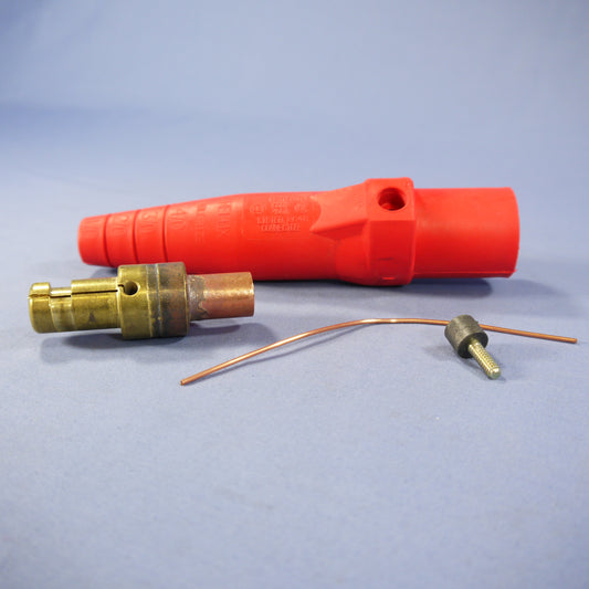Leviton Red ECT 16 Series Male Detachable Cam Plug 300A 600V Crimped 16D27-R