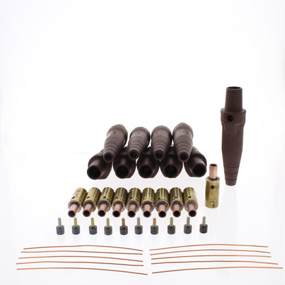 Leviton 16D34-H Brown 16 Series Detachable Female Cam Plugs 220A Crimped 10-pack
