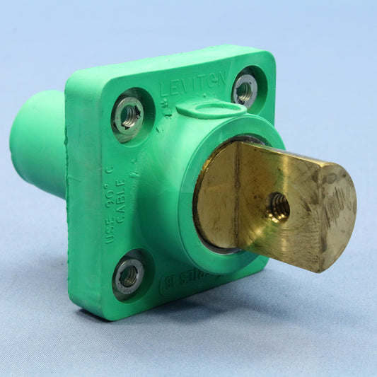 Leviton Green 16 Series 1-Pole Cam Receptacle Female Half Round 400A 16R20-G