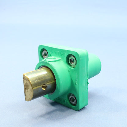 Leviton Green 16 Series 1-Pole Cam Receptacle Female Half Round 400A 16R20-G