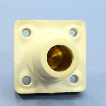 Leviton White Female Threaded Cam Plug Panel Receptacle 16 Series 400A 16R24-11W