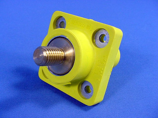 Leviton Yellow 16 Series Receptacle Outlet 3/4" Stud 400A 16R24-Y Female