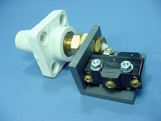 Leviton 16RSW-W White Cam Plug Panel Receptacle Microswitch ECT 16 Series