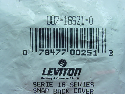 Leviton Orange Panel Plug Outlet Receptacle Snap Cover 16Series 16S21-O