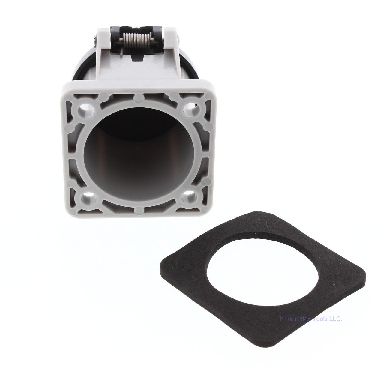 Leviton 16S31-E Black Panel Mount Housing 16Series Plastic Automatic Closing Lid