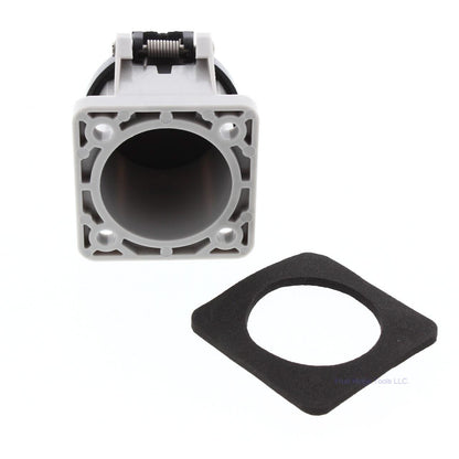 Leviton 16S31-E Black Panel Mount Housing 16Series Plastic Automatic Closing Lid
