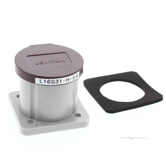 Leviton 16 Series Brown Panel Mount Housing Automatic Closing Lid 16S31-H
