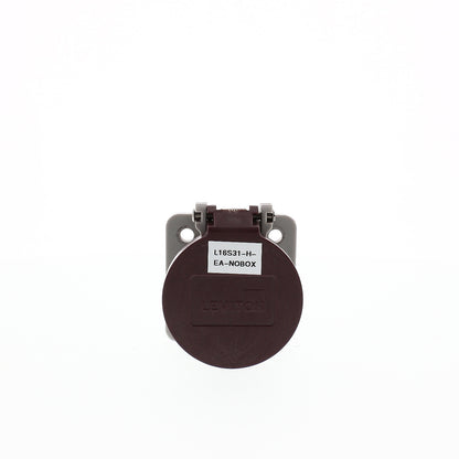 Leviton 16 Series Brown Panel Mount Housing Automatic Closing Lid Bulk 16S31-H